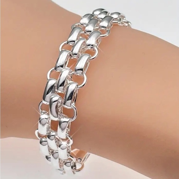 Silver Bracelet Interlocking - Picture 5 of 14